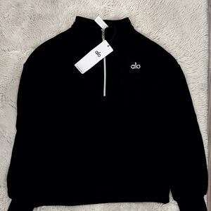 ALO Yoga Men's Zip-Up Black Sweater